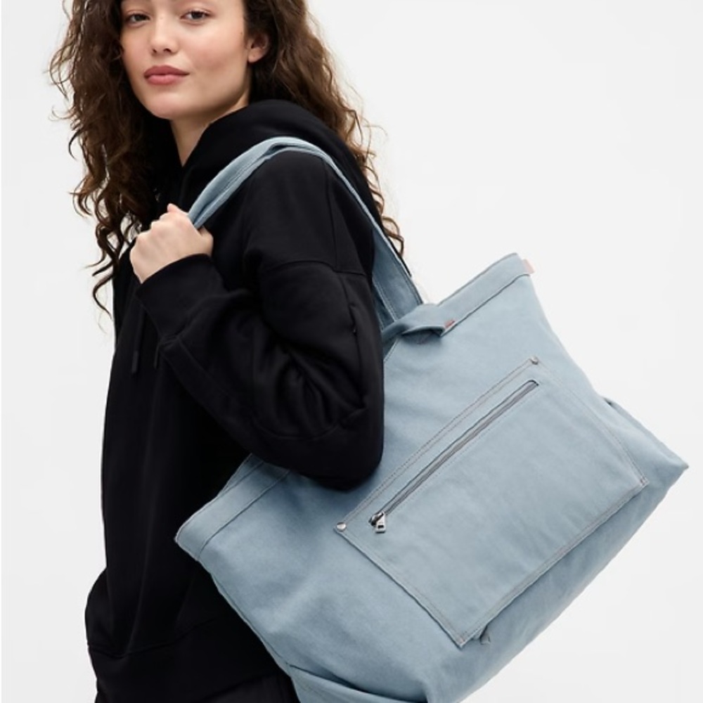 BEIS Gap Denim Blue Tote Bag - Picture 3 of 8